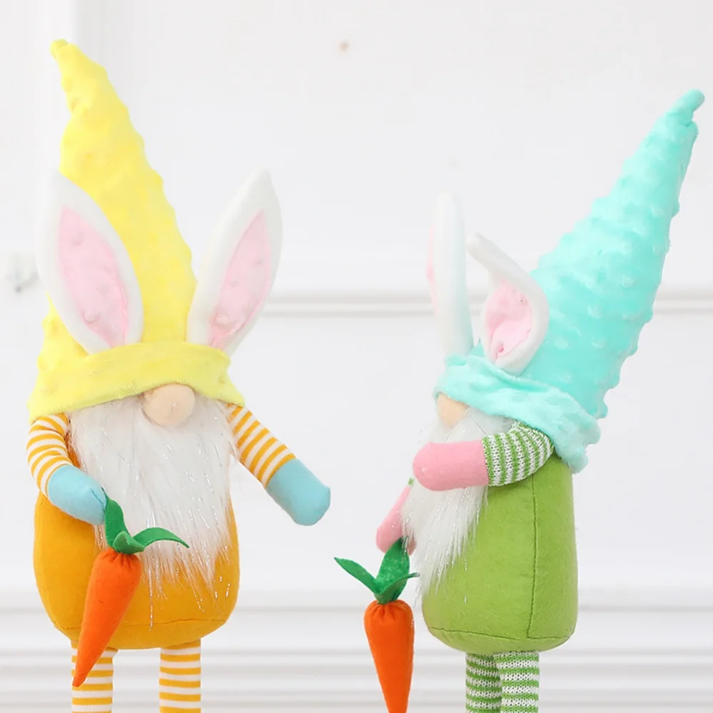Telescopic Long Legs Easter Egg Rudolf Doll Rabbit Elf Bunny Easter Gift For Kid Happy Easter Party Decoration For Home images - 6