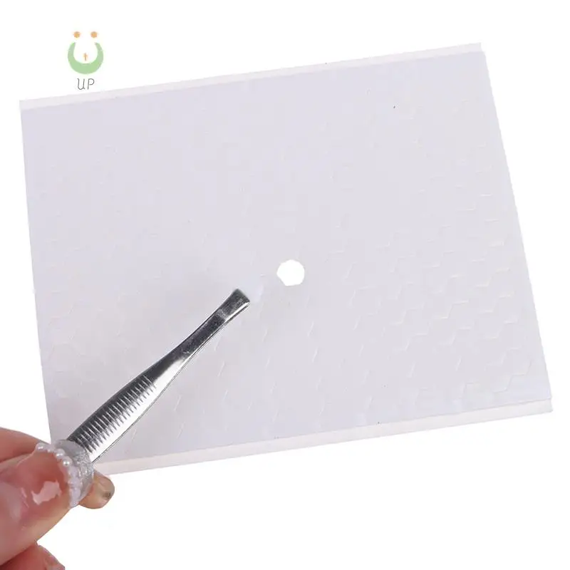 1 Foglio 3D Double-Sided Foam Hexagon Dots Nastro Adesivo Di Fissaggio Adesivo Bianco Forte Colla Magic Sticker