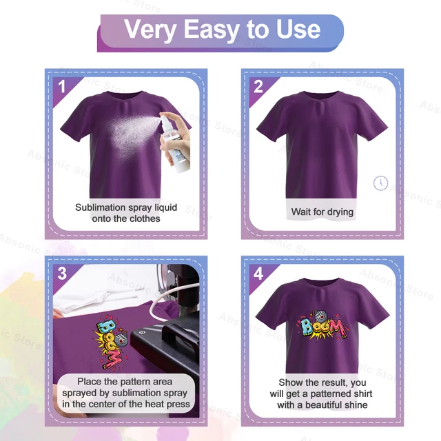 Spray Sublimazione 100 Ml - Per Cotone, Poliestere, Tazze, Tessuti, Asciugatura Rapida, Lucido E Impermeabile - Foto 8