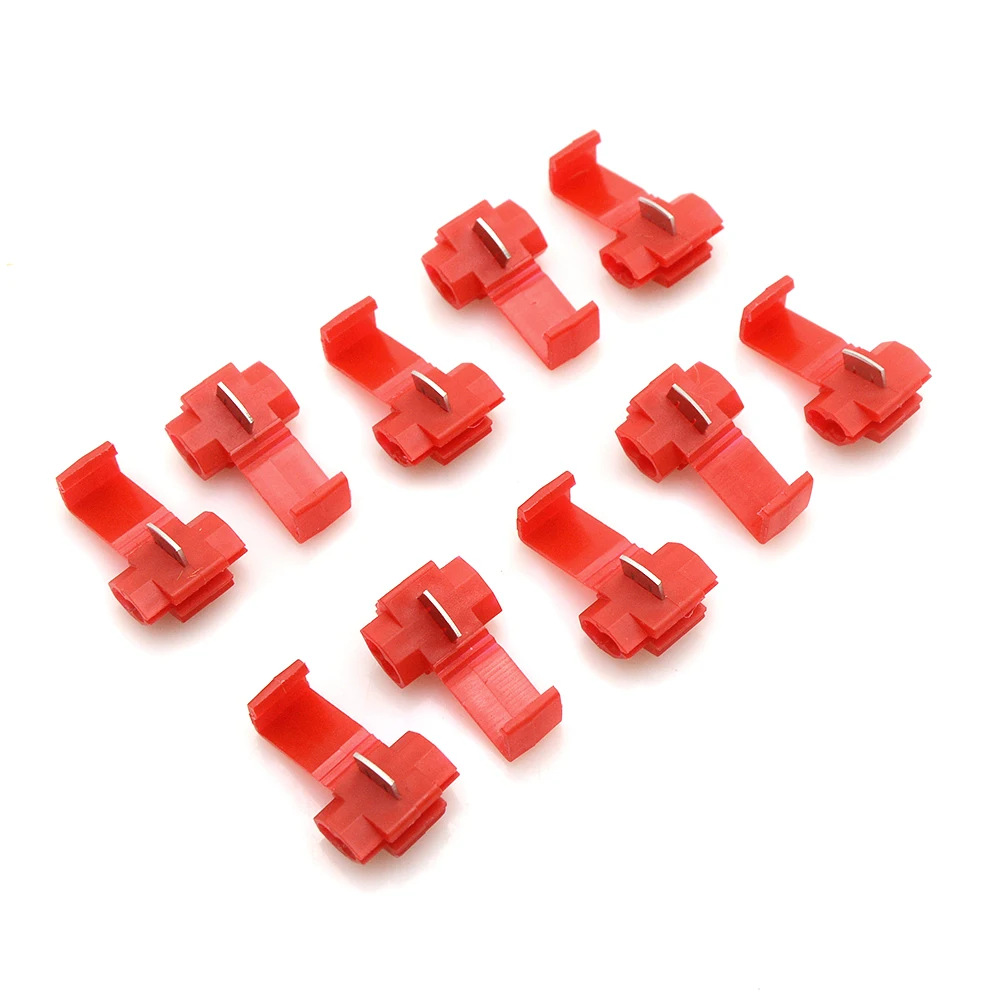 10Pcs 2 Pin T Shape Wire Cable Connectors Terminali Crimp Scotch Lock Quick Splice Kit Di Strumenti Audio Per Auto Elettriche Tutti Gli Anni 2022