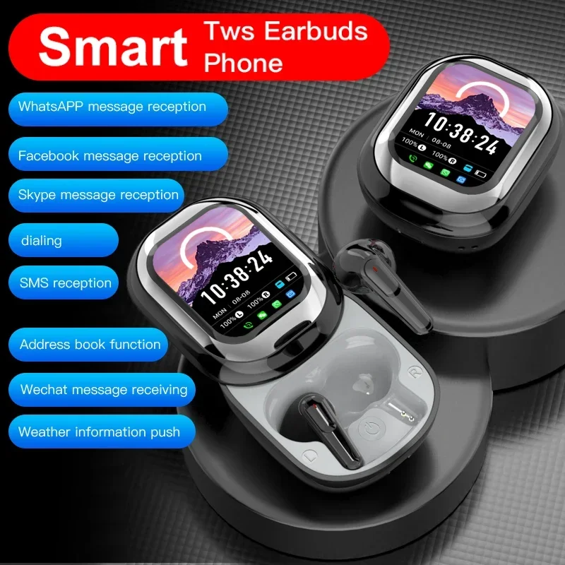 Wireless AI Translator Headphones 144Languages Real Time Conversation Translation 50H Battery LED Power Display Noise Cancelling