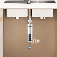 Chauffe-eau électrique instantané 3500W, sans réservoir, sous évier, petit Mini chauffage avec contrôle de la température pour le lavage de la cuisine 4