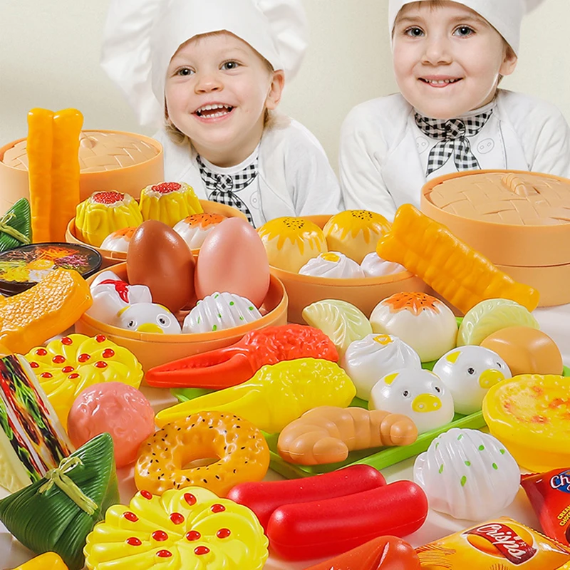 Children Pretend Play Simulation Kitchen Food Toy Pizza Cookware