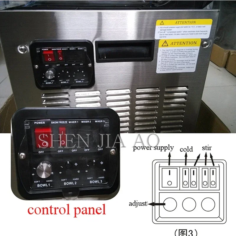 Single Cylinder Slush Machines Snow Melting Machine 110V/220v Ice Slusher Cold Drink Dispenser Smoothie Machine XRJ10Lx1  1pc 2