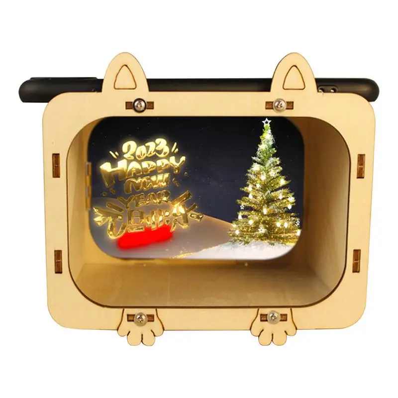 

3D мобильный смартфон голографический дисплей стенды Проектор Мультфильм взаимодействие и личные развлечения кинопроектор