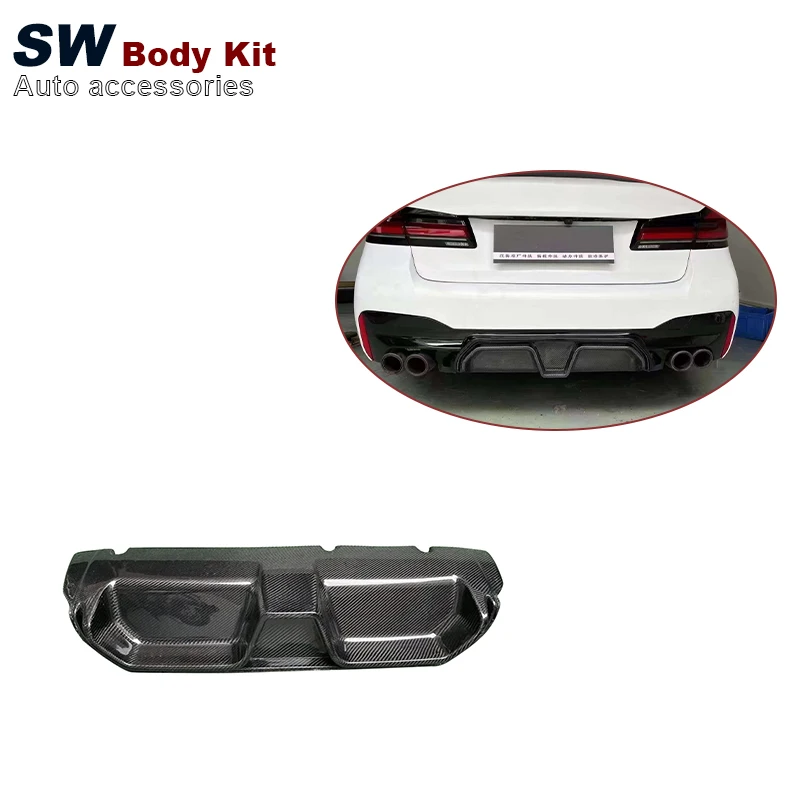 

Carbon Fiber CS Style Rear Bumper Diffuser For BMW 5 Series M5 F90 G30 G38 Upgrade Retrofit Rear Bumper Lip Separator Trim