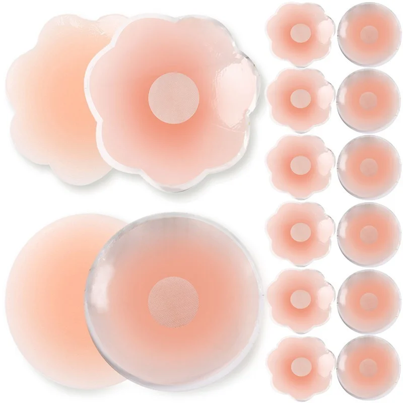 Silicone Nipple Cover Reusable Women Breast Petals Invisible Bra Pasties Adhesive Bra Pads Sticker Patch With Box