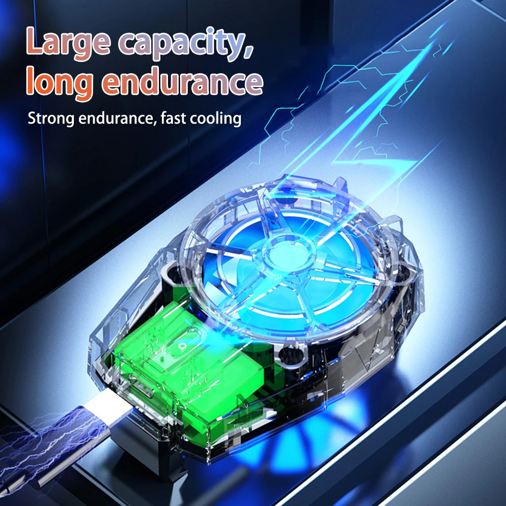 X52 Cooling Fans Mobile Phone Game Cooler System Rechargeable Battery Silent Cooler Three Speed Adjustable Fans Gaming Radiator phone cooler game fan mobile radiator cell phone fan