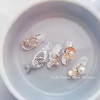 10pcs Summer Mermaid Conch Shell Starfish Nail Art Parts Zircon Crystal Manicure Nails Accesorios Supplies Decorations Charms 2