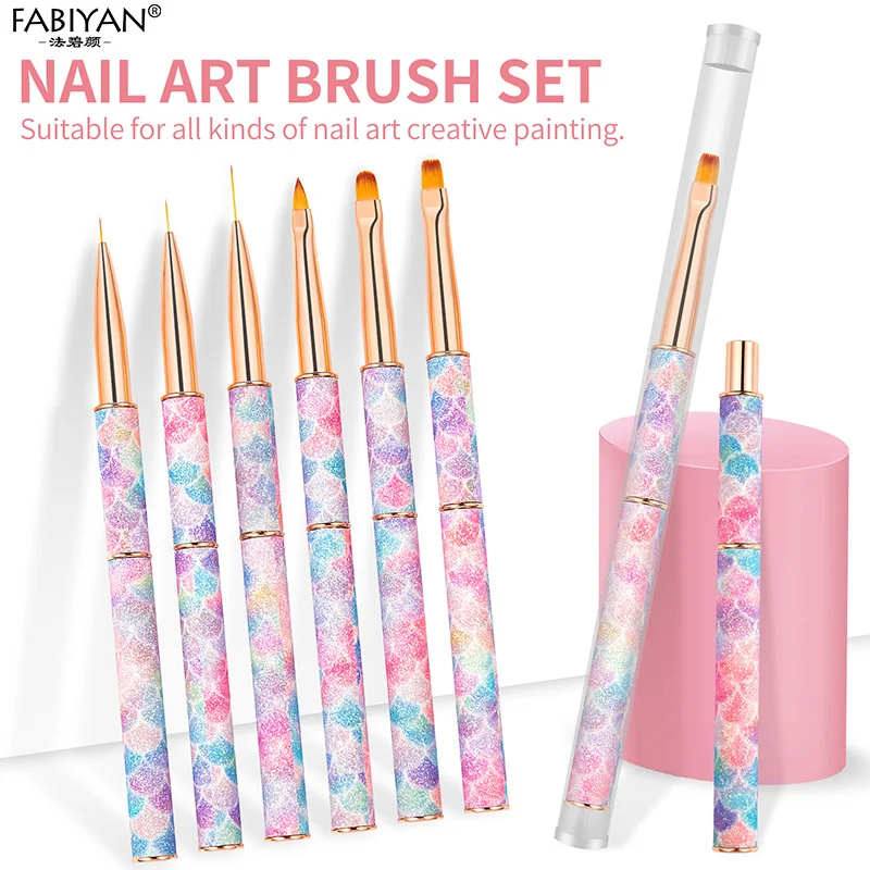 

Металлическая Съемная ручка для дизайна ногтей, акриловая УФ-Гелевая Удлиняющая щетка для ногтей, ручка-лайнер для рисования, розовый цвет