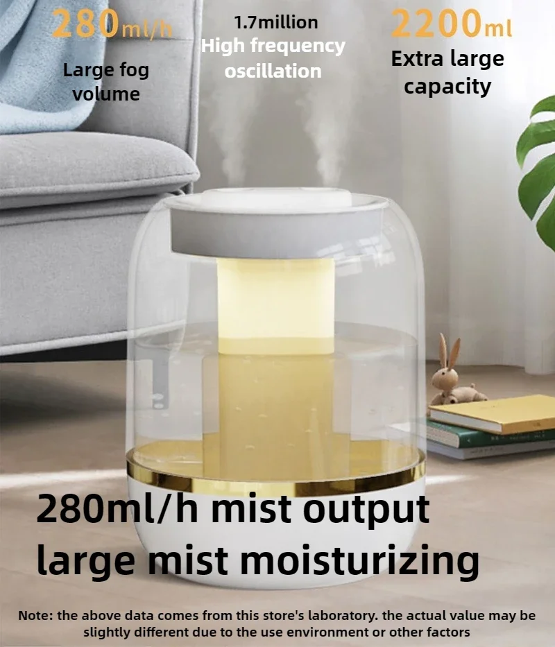 2.5L Humidifier USB Double Spray Home Dormitory Office Bedroom Desktop with Small Night Light Constant Temperature Aromatherapy 4