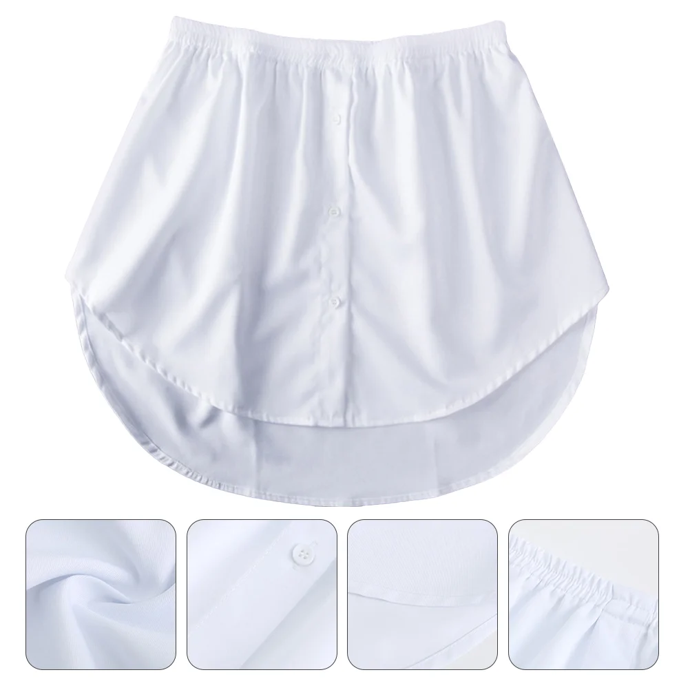 Fake Skirt Blouses Girl Costume Shirt Hem Cotton Decoration Women's Clothes Woman