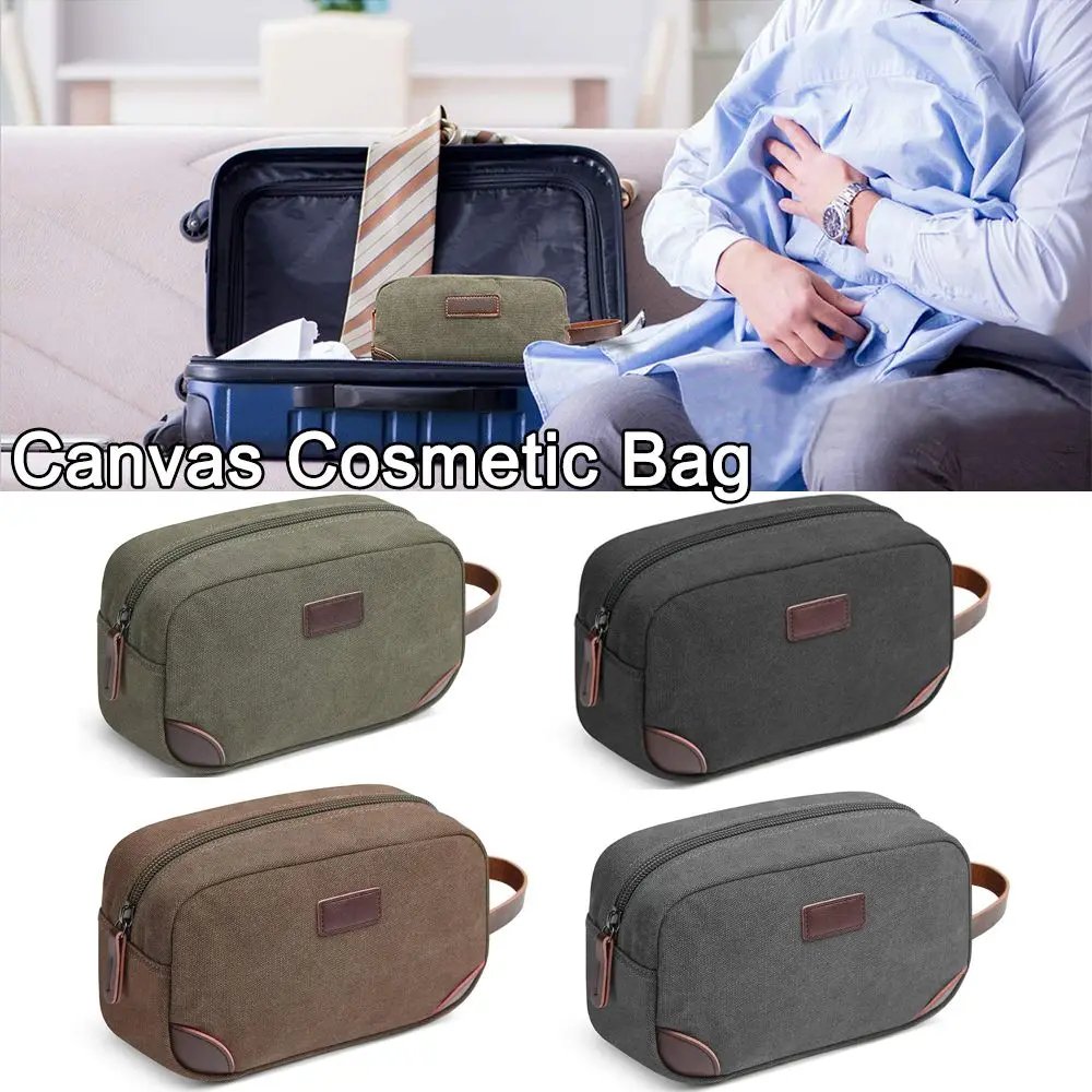 

Bathroom 7 Colors PU Leather Shower Waterproof with Handle Makeup Organizer Cosmetic Bag Shaving Bag Men's Toiletry Bag