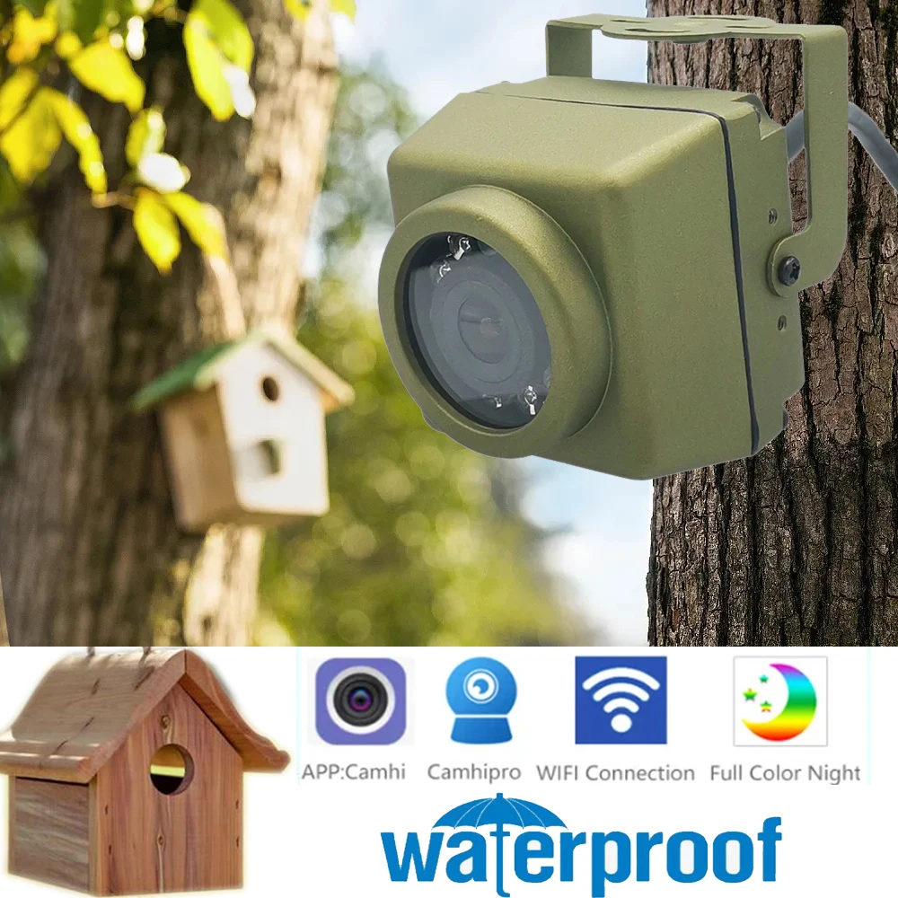 

5MP Outdoor Bird Box Camera Wifi Security Nest Wireless Mini IPC CCTV Kit Suit Audio Waterproof IR CUT Night Vision Pet FTP RTSP