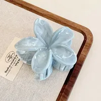Korean Hawaiian Gradient Flower Hair Claw Clip For Women Girl Fashion Plastic Non Slip Hold Hairpin Barrette Hair Accessories 5