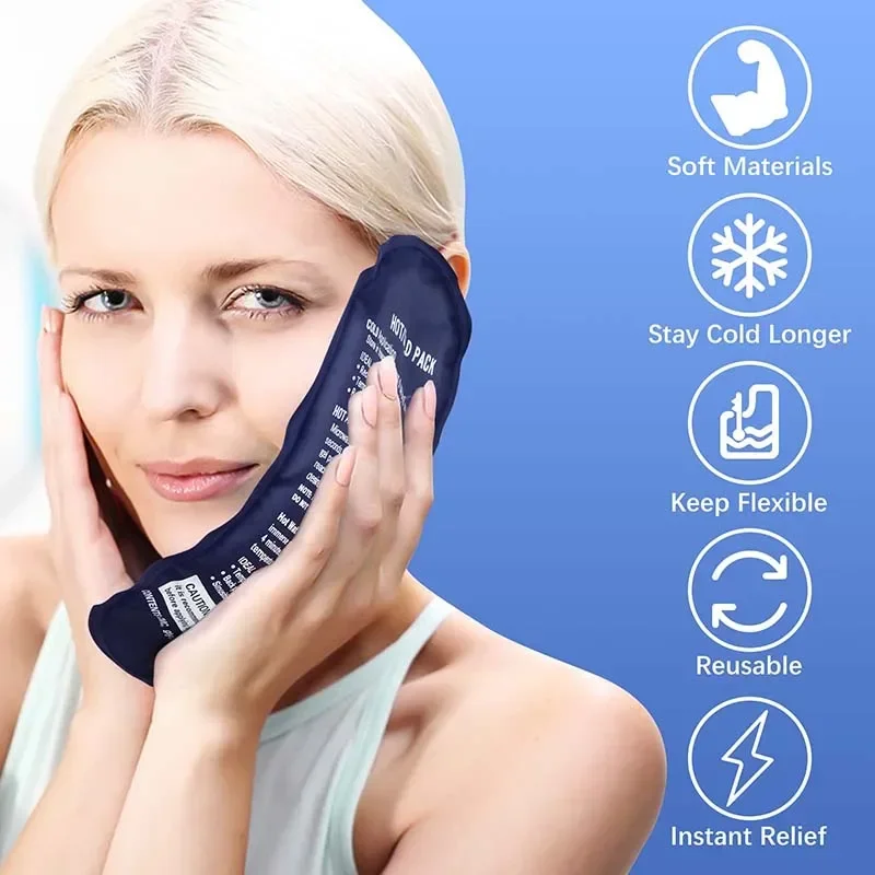 Portable Flexible Ice Pack for Pain Relief - Reusable Gel Pack for Knee, Shoulder, Ankle Back, and More - Bendable for Customize