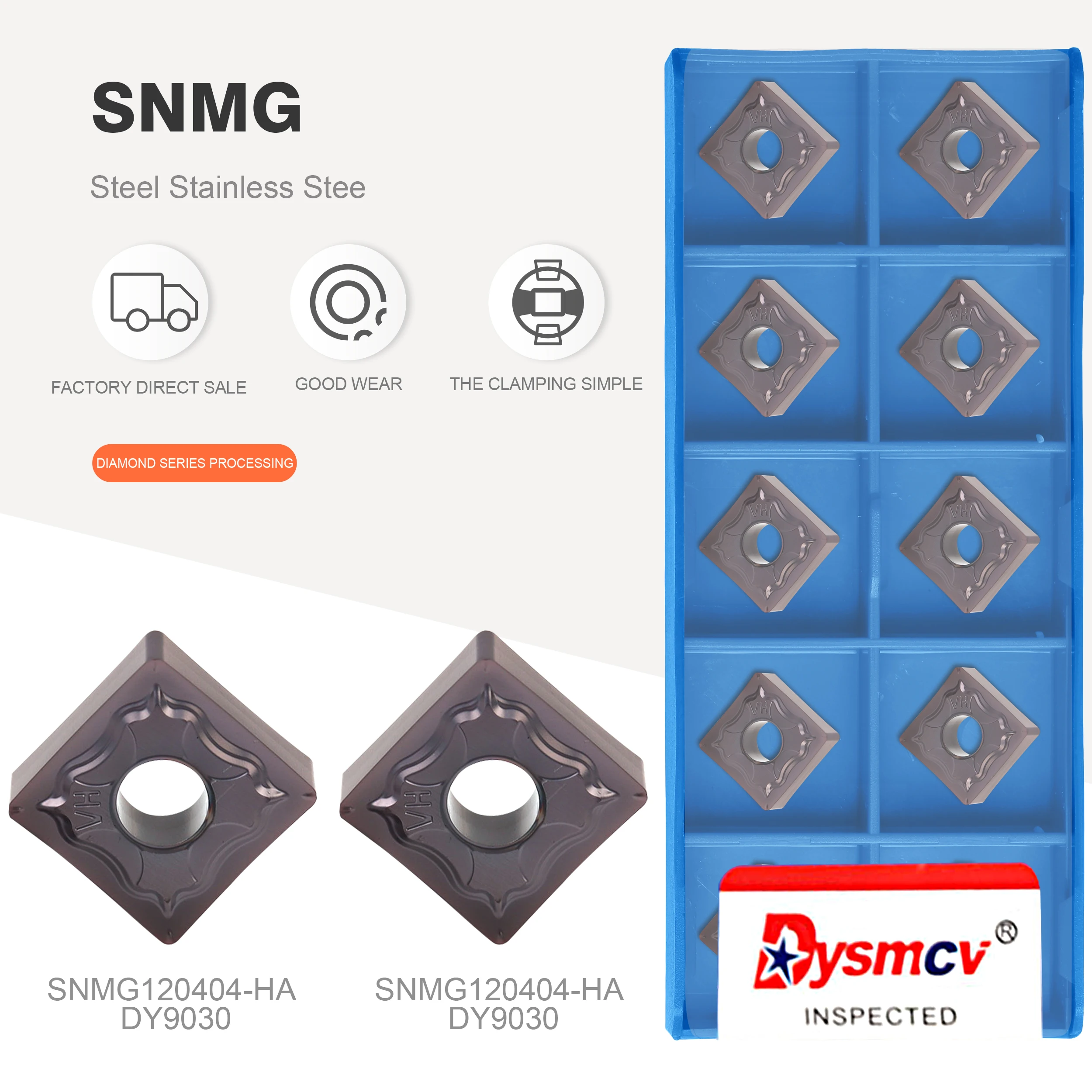 SNMG120404 SNMG120408 HA DY9030 Carbide Inserts SNMG Blades CNC Lathe Cutting External Turning Tool For MSDNN Tool Hold 10pcs snmg120408 tm t9125 high quality carbide inserts external turning tool snmg 120408 hard alloy cnc lathe tools for steel