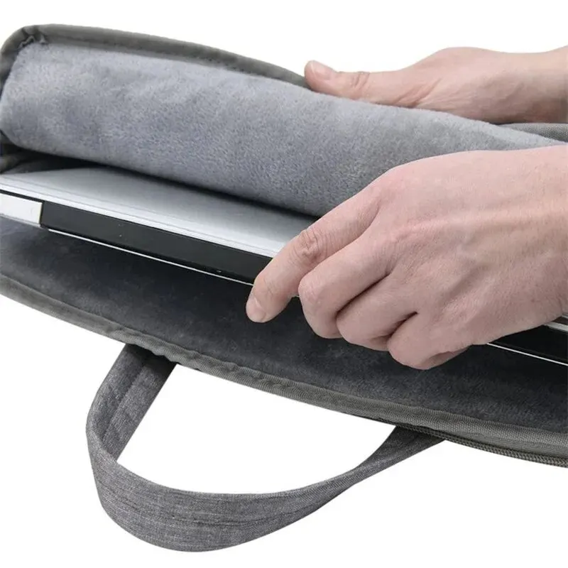 Laptop Tote Bag with Waterproof and Shock-absorbing Thick Velvet Inner Liner Suitable for Macbook Pro Laptops 13 14 15 Inches