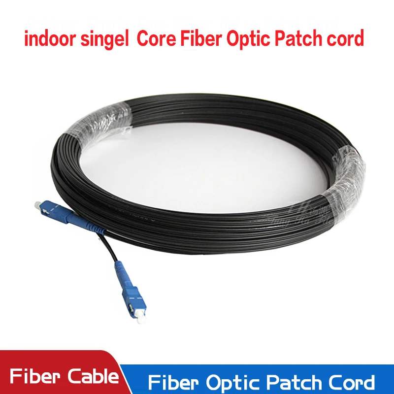 Fiber Optic Drop Cable SC-UPC to SC UPC Single Mode Simplex indoor Patch Cord Optical Cable FTTH 10m 20m 30m 50m 100m
