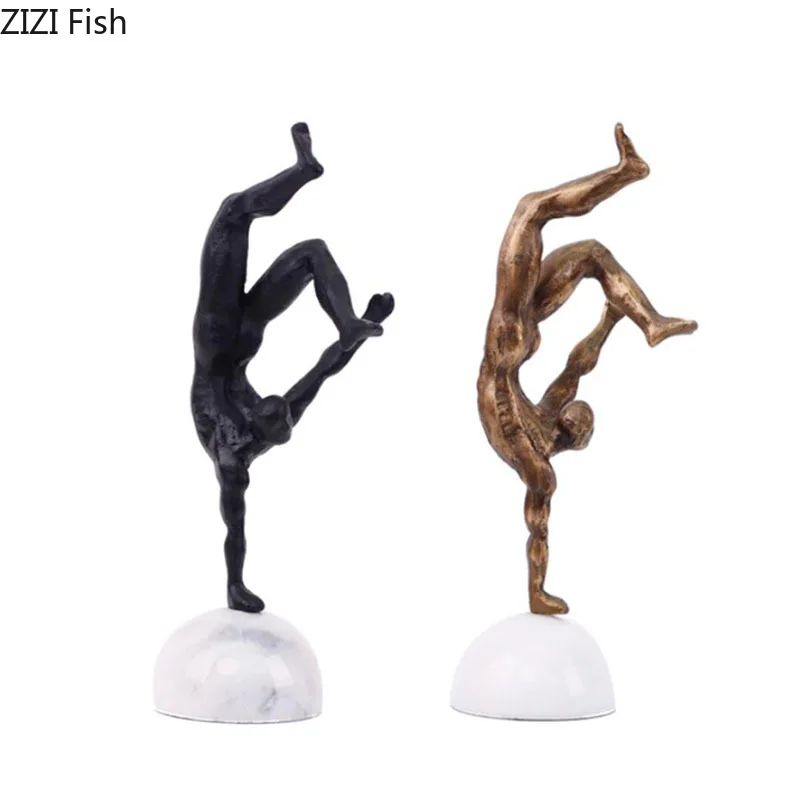 Handstand Athlete Character Resins Statue Desk Decoration Ornaments