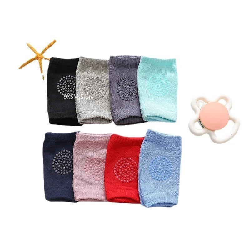 1Pairs Baby Knee Pads Toddler Crawling Anti-Slip Solid Infant Boys Girls Elbow Cushion Pad Safety Protector Toddler Leg Warmer