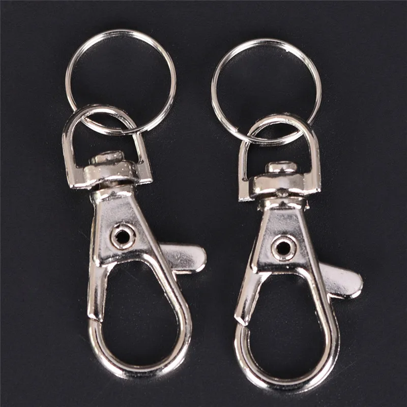 10PC Silver Swivel Trigger Clips Snap Lobster Clasp Hook Bag Key Ring Hooks Gift 4