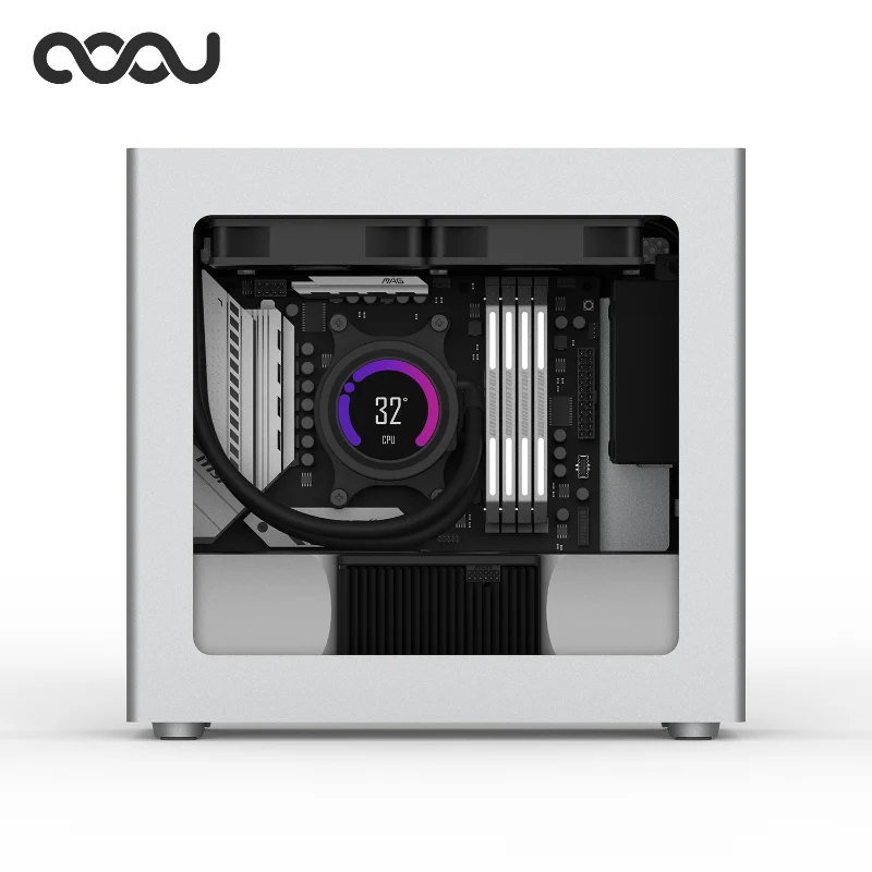 

Cooj Prime Minister Z18 Side Transparent Version MATX Aluminum Alloy Integrated Shell Direct Plug Water-Cooled ITX Computer Case