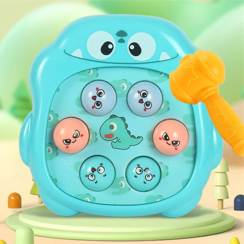 Frog/Dinosaur/Duck Baby Toy Montessori Learning Game Educational Puzzle Gift for 12 24 Months Toddler Boy/Girl with Hammer 5