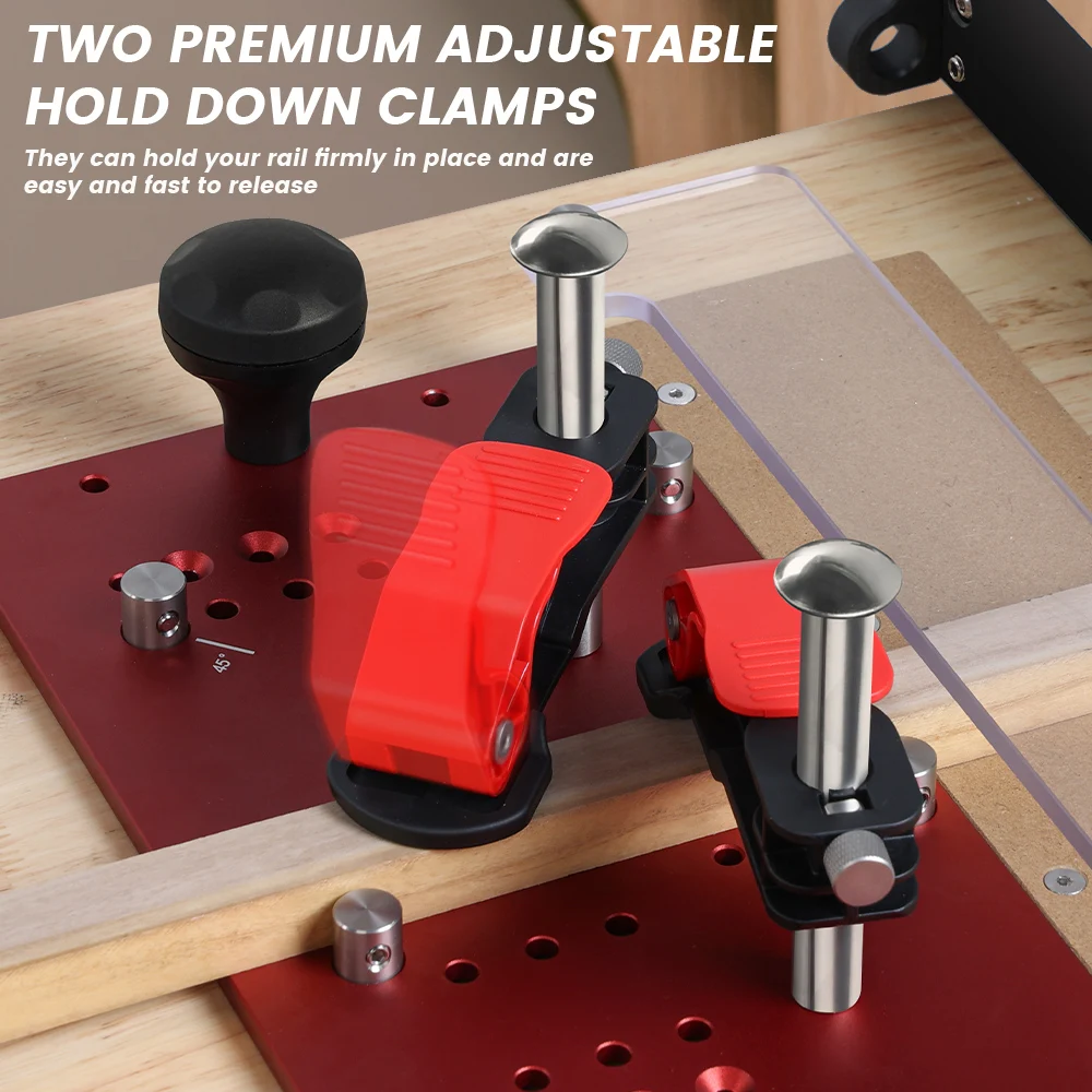 Aluminum Woodworking Rail Guide Safety Coping Sled for Cabinet Door Joints