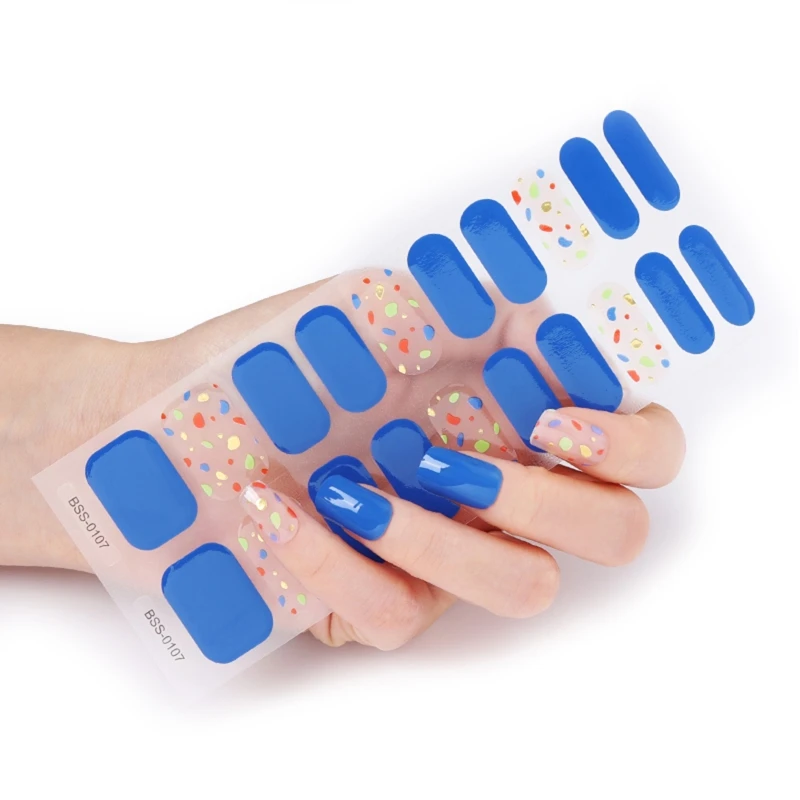 INTEROOKIE Gel autocollant d'amélioration des ongles échalote tablette  Flash luminothérapie UV Semi durcissement autocollant pour ongles (243)