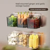 1/2/3pcs Kitchen Garlic Ginger And Onion Transparent Storage Basket Wall-Hanging Small Wall-Mounted Storage Box Storage Rack 1