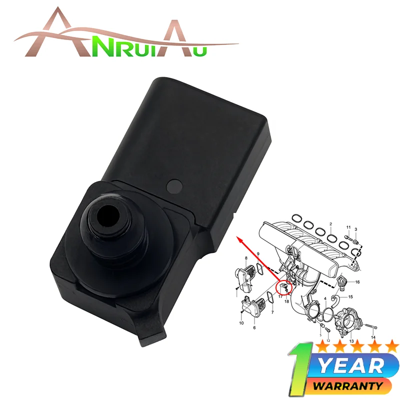 Map sensor For V70 3.2L 2008-2010 L6 TF-80S 6G9N-9F479-AA LR002566 86994480 AS443 SU13122