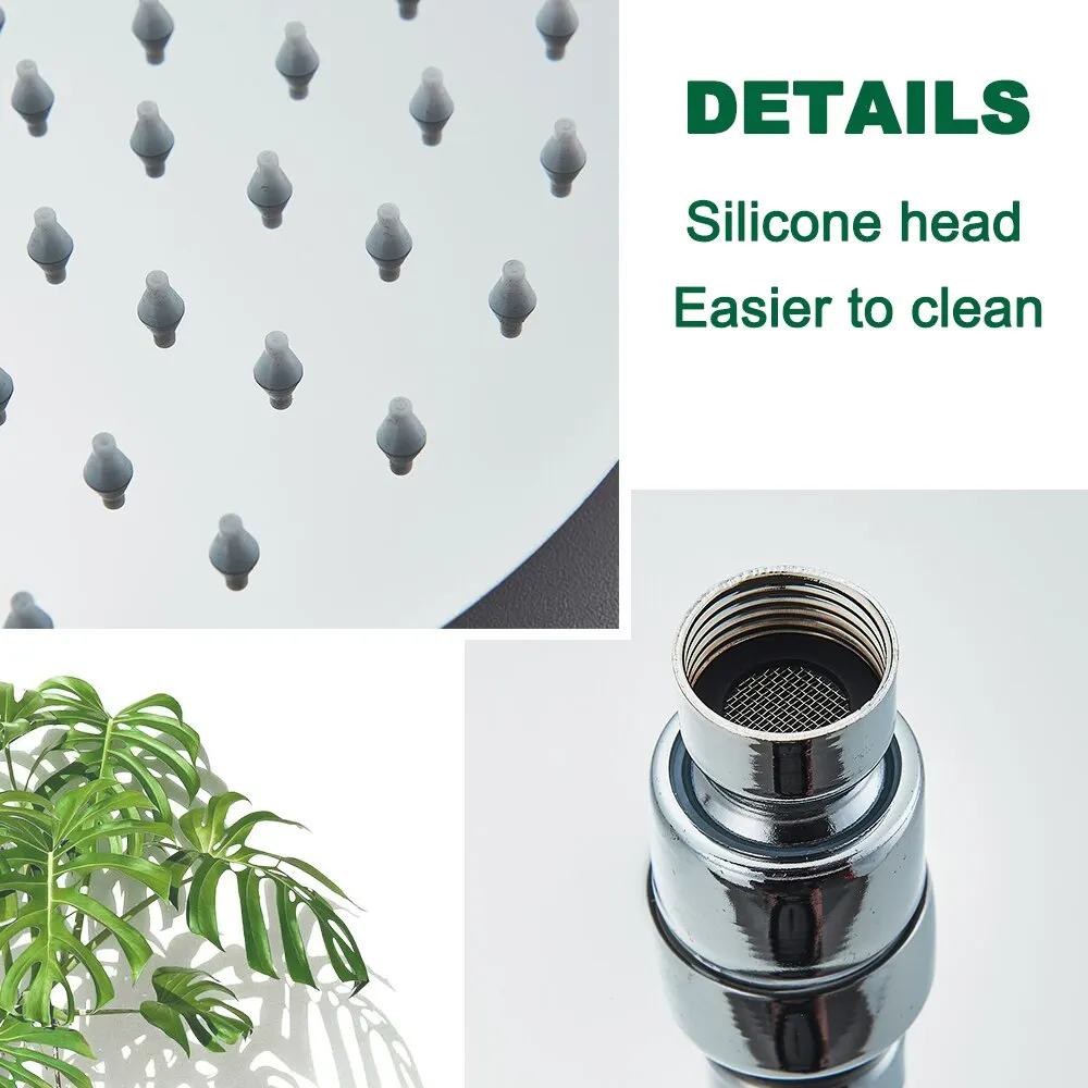 Chrome Rain Shower Head 8/10/12 Inch Stainless Steel Ultra-Thin Rainfall Heads Faucet Bathroom Shower System shower nozzle