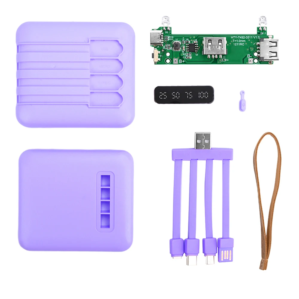 Rechargeable Battery DIY Kit 18650 Power Bank Charge Storage Box Digital Display 4 Output Interface For Charging Mobile Phones battery power bank box,battery storage box