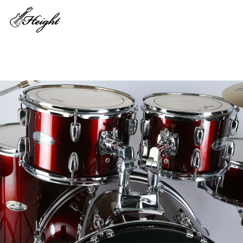 hot sale stock 5pcs 7 pcs 9 pieces drum kit with 3 cymbals 4 cymbals drum kit price with cymbal set set for sale