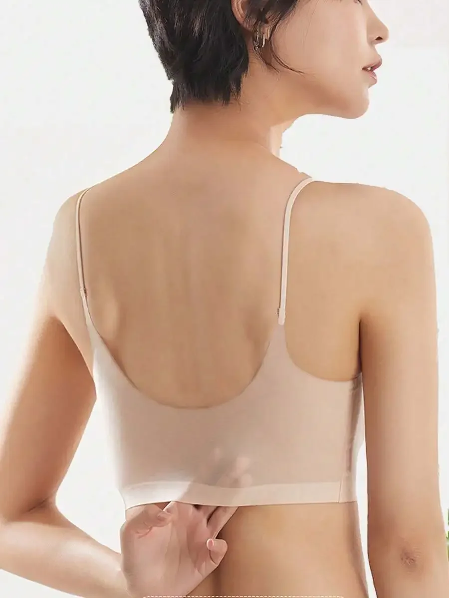 3Pcs Ultra-thin Bra Ice Silk Bra Woman Seamless M-4XL Girl Sports Girl Bra Solid Color Ladies Air Cooling Wireless Brassier 4