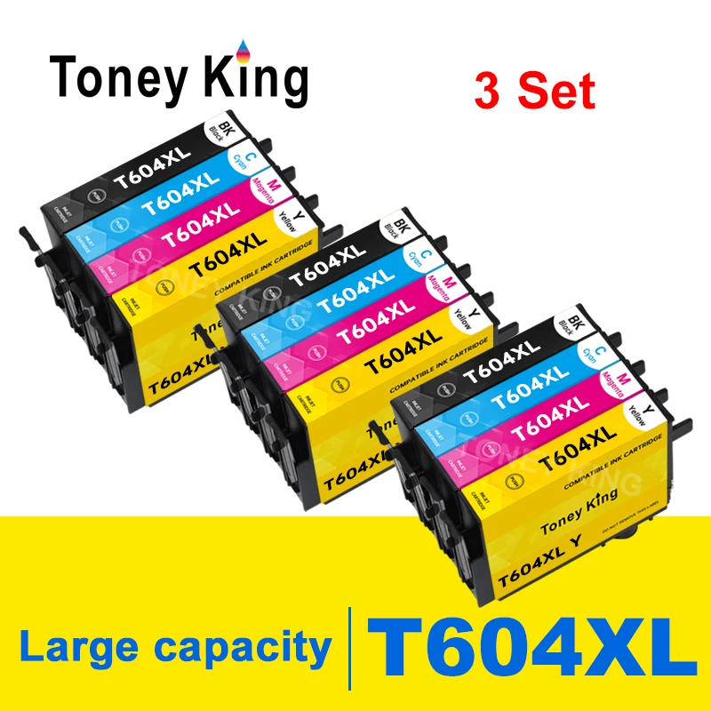 Cartuccia D'Inchiostro Completa Toney King 604Xl Compatibile Per Epson T604Xl T604 Per Epson Workforce Wf-2910Dwf Wf-2935 Wf-2930 Wf-2950