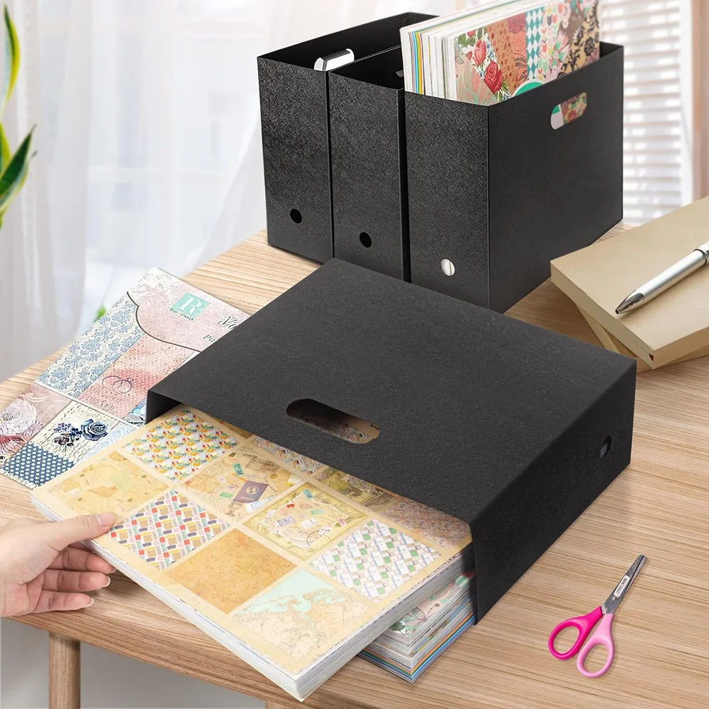 JESJELIU Document File Storage Box Folding Desktop Organizer Multi-functional Books Plastic Sorting Storage Rack Office Supplies 3
