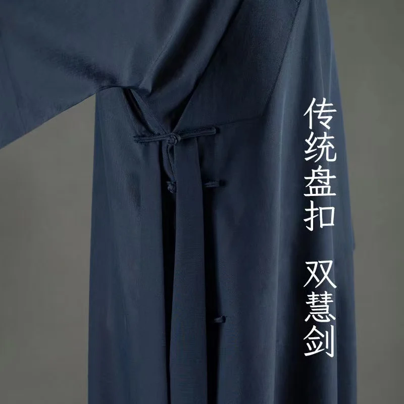 Traditionoal Taoism Robe Men Women Sanqing Collar Taoist Clothing Vintage Niche Tai Chi Costume Zen Tea Shop Pilgrimage Clothes chinese traditional suit