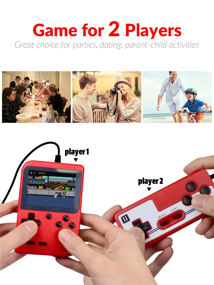 400 IN 1 Retro Video Game Console Handheld Game Player Portable Pocket TV Game Console AV Out Mini Handheld Player for Kids Gift