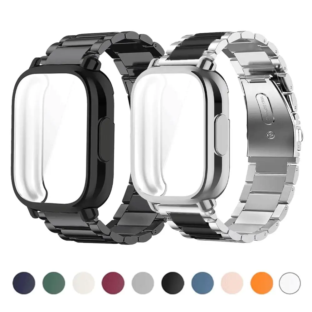 Luxury Metal Strap and TPU Soft Case