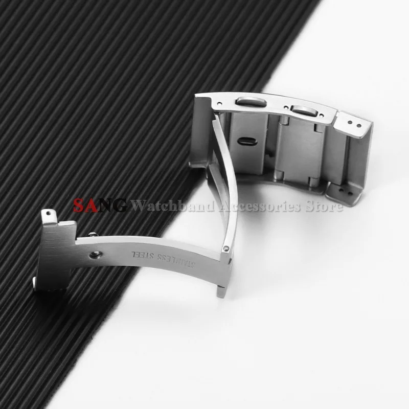 Premium Stainless Steel Adjustable Folding Watch Clasp with Extendable Buckle - Luxury Metal Finish