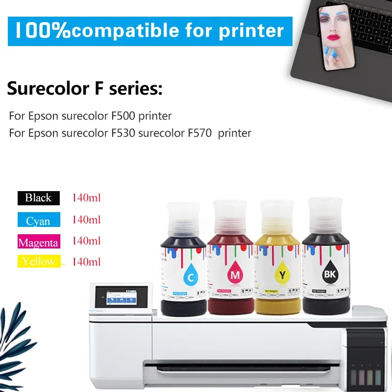 140ML sublimation ink T49N1 T49N4 for T49M1 T49M2 T49M3 T49M4 sublimation ink for Epson SC-F500 SC-F530 SC-F570 desktop printer