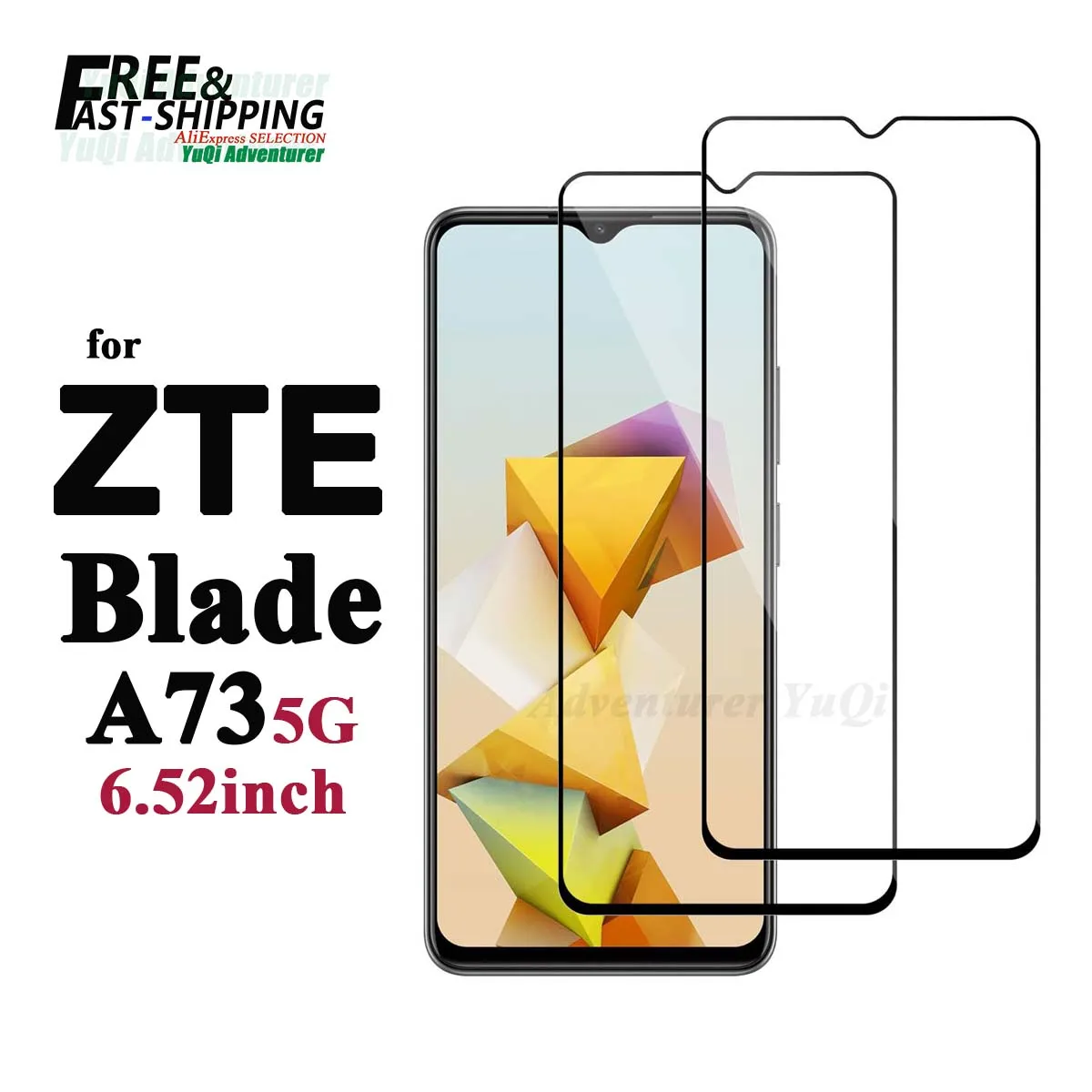 

Screen Protector For ZTE Blade A73 5G, Tempered Glass HD 9H Hight Aluminum Anti Scratch Case Friendly Free Shipping