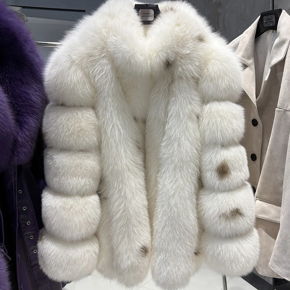 ジャケット・アウター ACLENT Stand collar volume fur coat YOLOAgain Stand Collar Real Fox Fur Jacket Women Natural Fox Fur