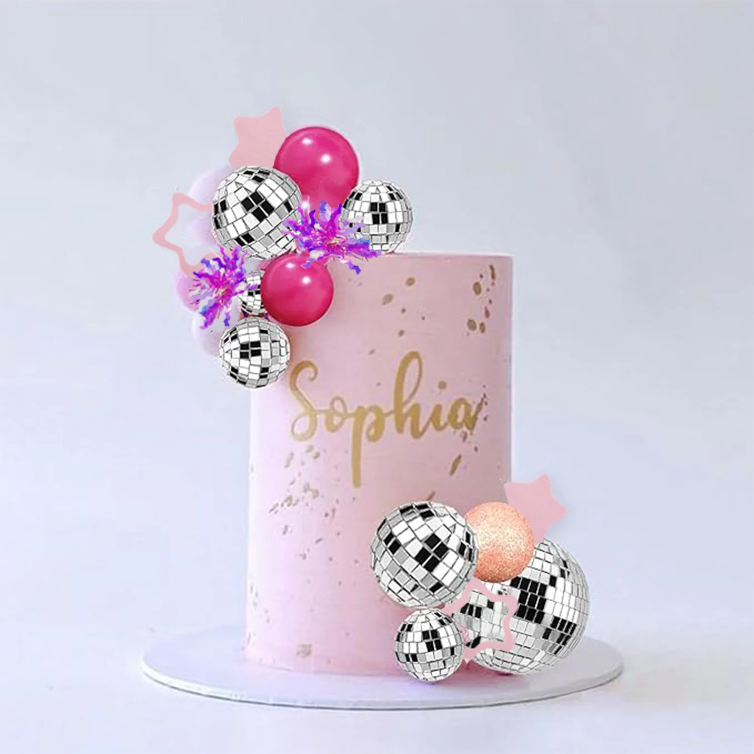 30x Topper Gâteau Boule Disco 3cm - Déco Anniversaire, Mariage, Baby Shower
