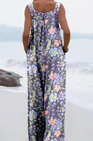 2024 European and American womens cross-border summer new digital printing jumpsuit fashionable ethnic style buttons - Image 6