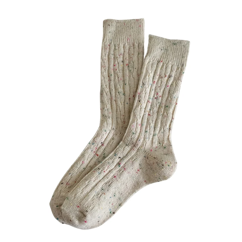 Women Socks Winter Japanese Style Casual Crew Wool For Girls