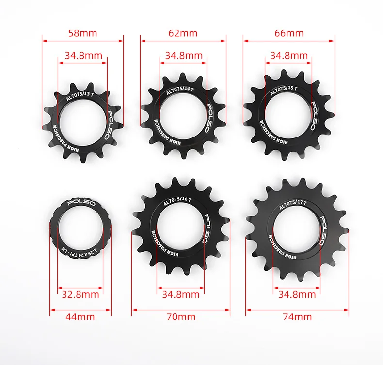 Description Picture 5 of itemPOLSO FC002 Pink Fixed Gear Cog Single Speed AL7075 Fixie Freewheel Track Cycling Flywheel