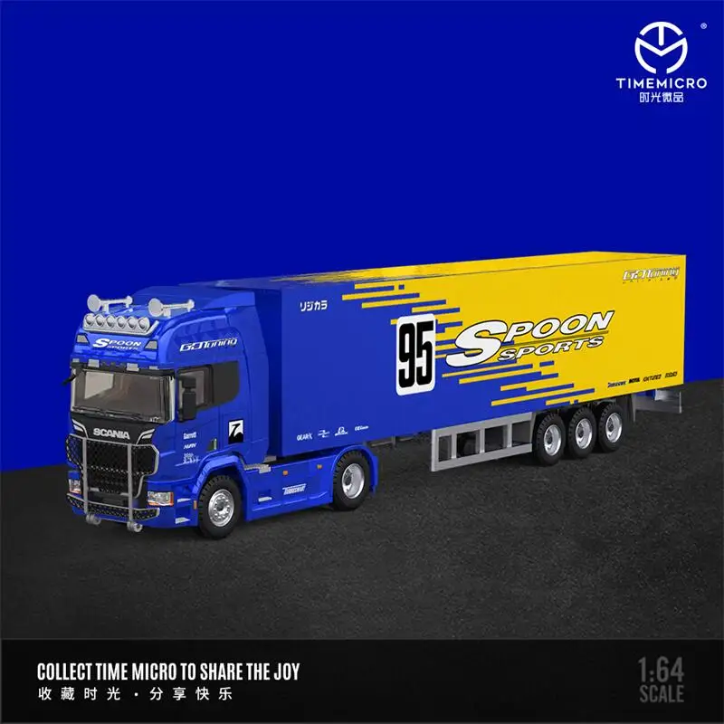 

PreSale Time Micro 1:64 Container transport vehicle Spoon Die-Cast Car Model Collection Miniature